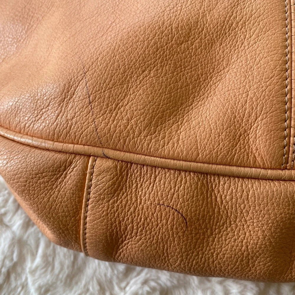 See by Chloe Peach Leather Shoulder Bag Peach Soft Pebbled Tassel Boho Festival